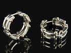 Tiffany & Co. Gatelink Earrings Sterling Silver and 18k