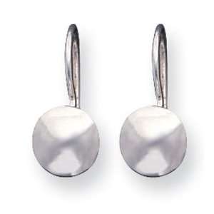   Sterling Silver Polished Ball Earrings 8mm with Shepherd Hook: Jewelry