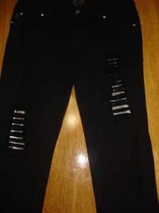 TRIPP Black Silver Seq Distressed Skinny Jeans Size 11  