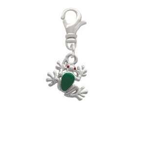  Mini Green Tree Frog Clip On Charm: Arts, Crafts & Sewing