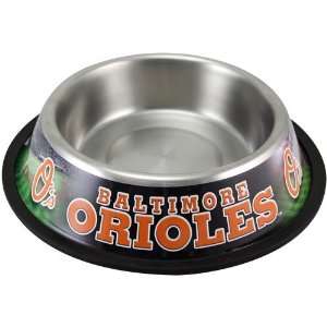  Baltimore Orioles Stainless Steel Pet Bowl Sports 