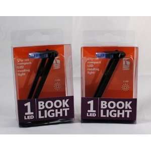  Set of 2 Clip On Compact Travel LED Reading Book Light: Home & Kitchen