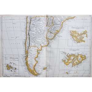  Lowry Map of Southern South America (1853) Office 