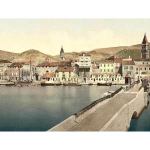 Vintage Travel Poster   Trau^ the Ciero Bridge Dalmatia Austro Hungary 