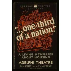  WPA Poster Federal Theatre presents  one third of a 