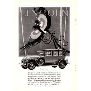  1927 Ad Lincoln Berline Landaulet Original Antique Car Ad 