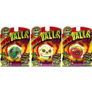   Sick Mad Balls (Bash Brain, Skull Face and Slobulus) Toys & Games