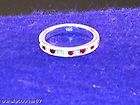 925 SS Clear & Green Aust Crystal Eternity Ring Sz 5  