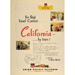  1946 Ad Union Pacific Railroad Train Travel California 