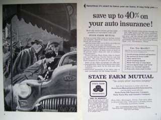 1954 STATE FARM AUTO INSURANCE AD VINTAGE TAXI CAB  