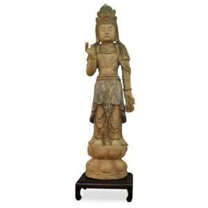  Hand Carved Wooden Kwan Yin: Home & Kitchen
