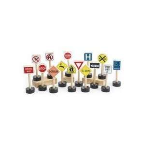  Traffic Signs for Block Play   Set of 15: Toys & Games