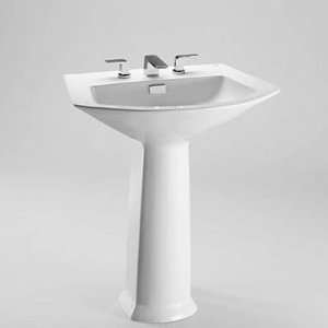   LPT960 Soiree Single Hole Pedestal Bathroom Sink Sink SanaGloss LPT960