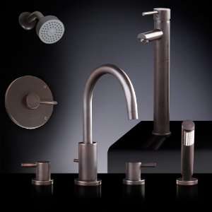 Rotunda Bathroom Faucet Set #10 Roman, Shower, Vessel Filler with No 