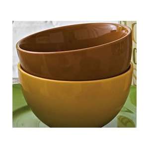  Six Large Round Colored Bowls: Kitchen & Dining