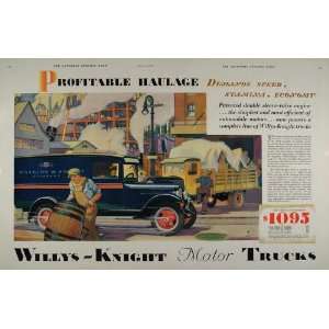   Ad Willys Knight Motor Trucks   Original Print Ad