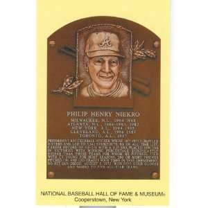  Phil Niekro National Baseball Hall of Fame Postcard 