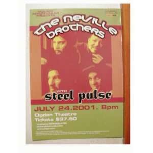  Neville Brothers Steel Pulse Denver 2001 Concert Poster 