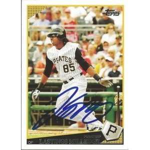 Lastings Milledge Signed Pirates 2009 Topps Update Card:  