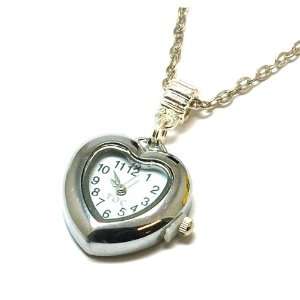  TOC BEADZ Heart Shaped Watch Pendant on 17 Chain Jewelry
