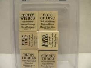 Stampin Up LOTS OF THOUGHTS Mounted Rubber Stamp Set   