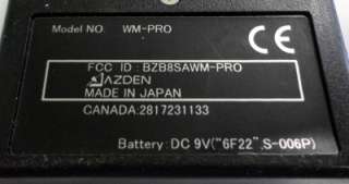 Used Azden WM Pro Wireless Transmitter Unit w/ Mic F2=170.305 MHz Nice 