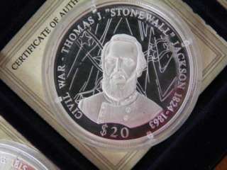 11 Civil War .999 Fine Silver Coin Set, 220 Grams Total E247  