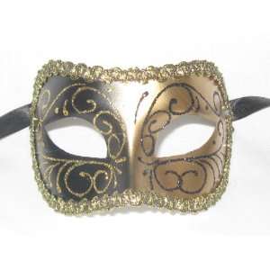  Black Glitter Colombina Lillo Venetian Masquerade Mask 