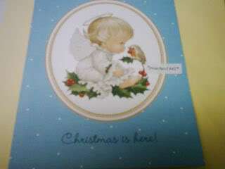 Ruth Morehead ANGEL with Bird Christmas Greeting Card  