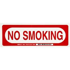   302 Polyester, Red on White No Smoking Sign: Industrial & Scientific