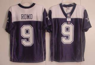NWT TONY ROMO Jersey YOUTH Made By The Dallas Cowboys Navy Boys Girl 