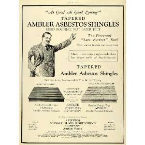 1926 Ad Home Improvement Roofing Ambler Asbestos Shingles Tapered Roof 