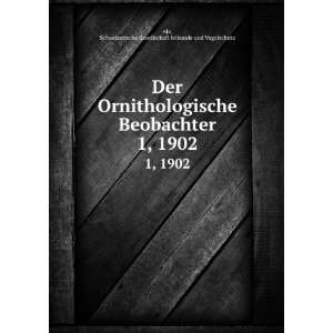 Der Ornithologische Beobachter. 1, 1902: Schweizerische Gesellschaft 