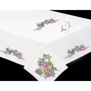  Tobin Grapes Stamped Table Runner For Embroidery 15X44 