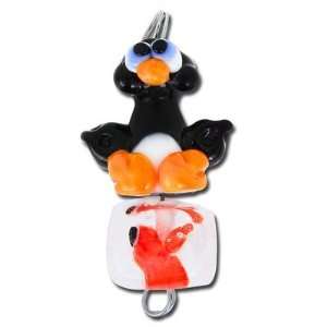  Handmade Penguin and Ice Lampwork Bead Set Arts, Crafts & Sewing