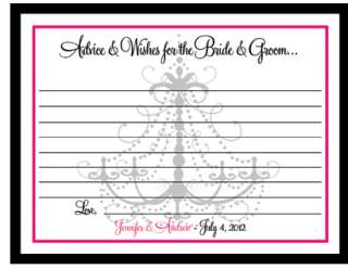 20 Custom Wish Advice Cards   Wedding / Bridal or Baby Showers 