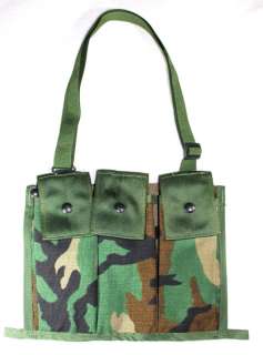 Lot of 2, New MOLLE II Woodland Bandoleer Pouch 6 Mag  