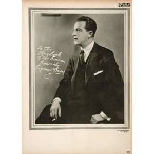  1923 Eugene OBrien Silent Film Actor Biography Print 