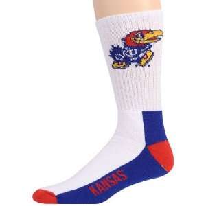 Kansas Jayhawks Youth Tri Color Team Logo Tall Socks 