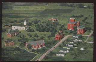 Postcard MUSKOGEE OK Bacone College Aerial View 1930s?  