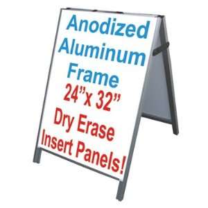   Sandwich Board A frame Sign w/Dry Erase Insert Panels: Office Products