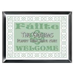  Personalized Irish Linen Family Sign: Home & Kitchen