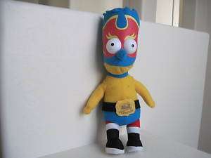 19 Simpsons BART SIMPSON Wrestling CHAMPION Plush Doll  