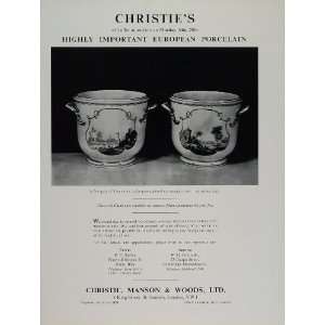 1959 Ad Christie Manson Woods Vincennes Cache Pots   Original Print Ad