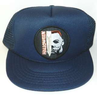   Michael Myers Face and Knife Name Patch Baseball Hat, NEW UNUSED