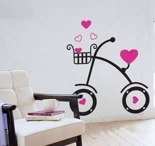 Love cycling Wall Art Decor Mural Sticker KIDS  