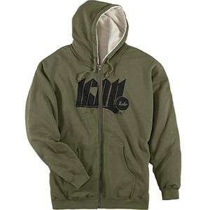  Icon High Density Zip Up Hoody   2X Large/Army Green 