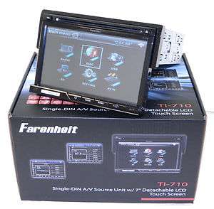 NEW ) Farenheit TI 710 7 Touch Screen Single Din DVD/CD/MP3/MP4/SD 