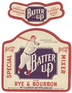 1930s Batter Up Special Mixer Label   Philadelphia, PA  