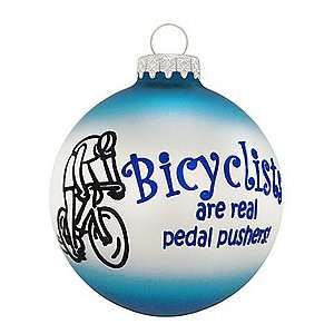  Bicyclists Are Real Pedal Pushers Blue & Silver Glass 